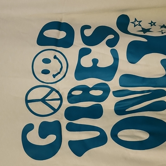 NWOT Bella Canvas Unisex Good Vibes Only Lt.Green Graphic T-Shirt Size 2X & 3X - Picture 2 of 6